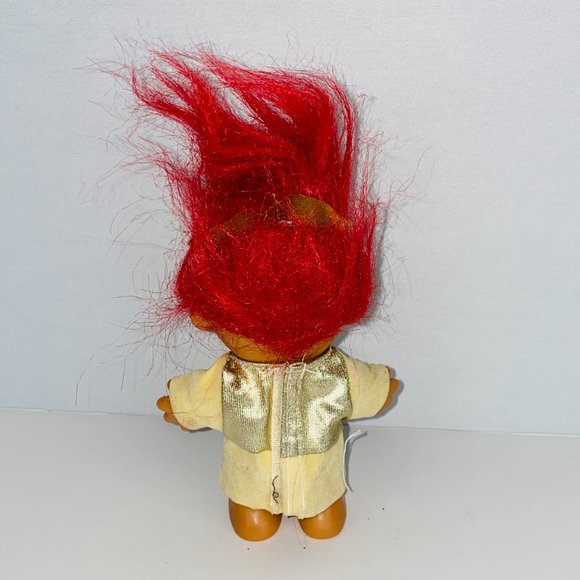 Russ Troll Doll Roman Gladiator Soldier Outfit Red Hair Brown Eyes - Picture 2 of 4